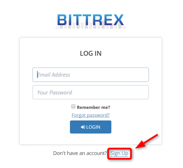 Bittrex(ビットトレックス）の 口座開設方法